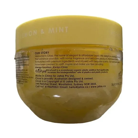 Ciroa Lemon & Mint Sugar Body Scrub Refresh & Uplift 21.2oz - Picture 4 of 5